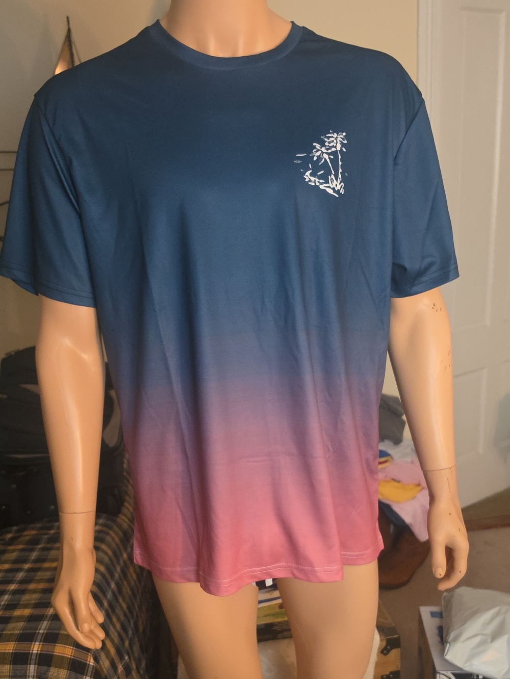 Men's Gradient Navy to Rose Short Sleeve Tee
